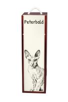 Peterbald - wine box with a cat, alcohol box with graphics, personalized gift box from the Art-Dog brand ruda