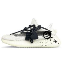 Adidas Originals Yeezy Boost 350 V2 Low top Casual Shoes Unisex Black White HQ6316(Team373-) 38
