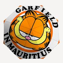 1PC Garfield Pattern Auto Folding Umbrella, Portable Collapsible Design, Casual Outdoor Accessory, For All Seasons, Christmas Birthday Festival Gift y orange