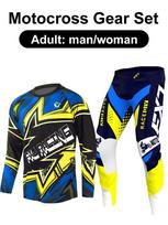motocross gear set Enduro cross Jersey Pant Kits Racer Gear Set Off-road Mens Kits Women's mountain Downhill Motorcycle MX XXL-38 black