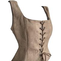 Cross-border Deerskin Plush Vest Halloween Costume Renaissance Viking Pirate Cosplay Tank Top M ruda