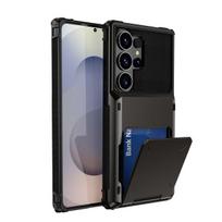 Skirta Samsung Galaxy S24 S23 S25 FE S26 Ultra S22 S21 Plus A17 A07 A16 A06 A15 A35 A55 Telefono dėklas Piniginė su kortelių laikikliu Dangtelis Galaxy S25 Ultra juoda