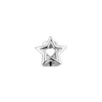 Punk Hollow Pentagram Star Grillz Teeth Caps Gold Silver Men Women Halloween Jewelry Accessory white