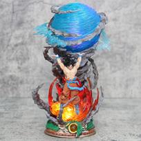 25cm Dragon Ball Figures Spirit  Sou Goku Anime Figures Super Saiya Pvc Statue  Action Figure Model Collection Toys Gift blue