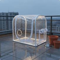 Outdoor Greenhouse Tent Rainproof Portable Mini WeatherResistant Zippered Plant Cover for Clear Round Hole gray