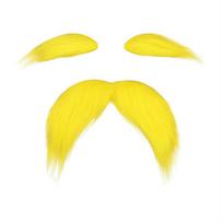 Geltonas lipnus netikras barzdos ir antakių rinkinys Lorax kostiumui vakarėliui Helloween Kalėdų temai yellow