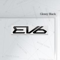 Automobilio stilius EV6 GT-Line EV elektriniam logotipui ABS 3D raidės Galinės bagažinės lipdukai Emblema Žvilganti juoda Dekoro priedai white
