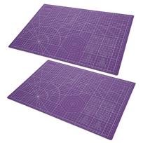 2Pcs Cutting Mat Board Manual Model Rubber Stamp Engraving Art SelfHealing Craft Film A3 blue