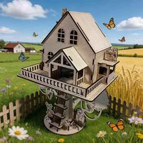 Treehouse 3D Wooden Puzzle Scale Model DIY Model Package Handcrafted Present Home Decor Assembly Toy great for daily use balta