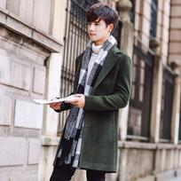 Men's Coat Korean Version Slim-fitting Medium and Long Trench Coat Casual Single-breasted Large-size Dragon and Phoenix Coat 5XL