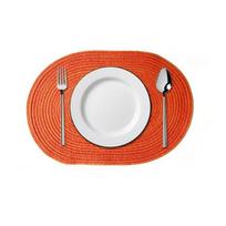 Yousheng Handwoven Oval Placemats, Heat Resistant Pad, Polyester Fiber Trivet for Hot Dishes Pots, Rustic Kitchen Table Small white
