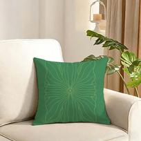 Bohemia Green Cushion Cover Reversible Plush Pillow Cover Soft Fluffy Home Decor for Sofa Bedroom 30x30cm beige
