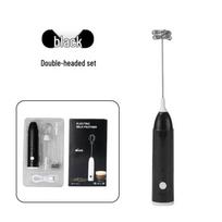 Wireless Electric Milk Frother - USB Rechargeable Handheld Coffee Blender Stick white