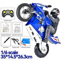 RC Motociklai 1:6 1:10 elektrinių variklių RC automobilių Didelio greičio 4 kanalų nuotolinio valdymo lenktyninis motociklas Drift car Vaikams Kalėdų šventės dovana blue
