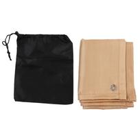 Flame Retardant Cloth Heat Insulation Fireproof Fiber Blanket for Outdoor Camping Barbecue60x80cm beige