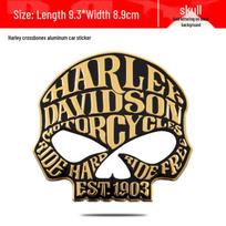 Skull Bone Metal Fuel Tank Cap & Body Sticker Set for Cars & Motorcycles