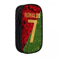 Cr7 futbolo rašiklio dėžutė Ronaldo gerbėjams Dvigubo sluoksnio Didelės talpos Mokyklai Futbolo mėgėjui Pieštukinė Kanceliarinės prekės Dovana (as the picture,Large)