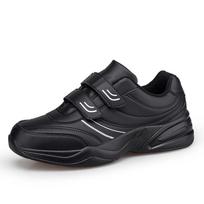 Vyriški reguliuojami Velcro odiniai sportbačiai Laisvalaikio sportiniai batai Balti sportbačiai Masculino Zapatillas Deportivas Tenis 48 juoda