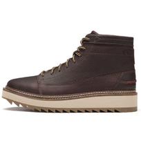 Clarks Top Layer Cowhide Wear-Resistant Shock Absorbing Trendy Fashion Mid-Calf Outdoor Boots Men boots Dark-Brown 261734487 43 black
