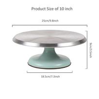 Rotating Cake Turntable Aluminium Alloy 10/12 Inch Revolving Cake Decorating Stand for Pastries Cupcakes and Cake Decorations white