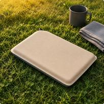 SelfInflating Mat Foldable Self Inflating Sleeping Pad Compact Camping Cushion 4CM Gray 2.5CM smėlis