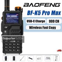 Baofeng BF-K5 Pro Max Walkie Talkie High Capacity Multi-Band AM FM Noise Reduction NOAA Long Range 999 Channels BF-K5 Plus Radio