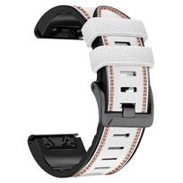 Odinė silikoninė apyrankė Garmin Fenix 9/9Pro 51MM7 7X 8 6 6X Pro 5 3HR Fenix 9/9pro 47MM Dirželis 26 22mm Tactix Bravo Delta Mk2 Laikrodžio apyrankė Apyrankė 22mm balta