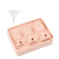Adult Novelty Ice Cube Molds Unique Silicone Ice Trays Funny Shapes For Bar Party Drinks Pink beige