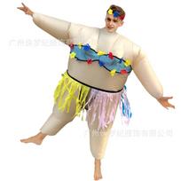 Juokingas klouno kostiumas vakarėliui, pripučiamas sumo kostiumas suaugusiems ir vaikams StyleG beige