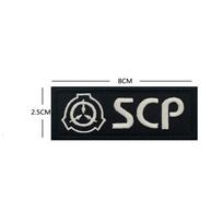 SCP Juodai Balta Taktinė Velcro Moralinė Etiketė Apyrankė black