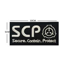 SCP Juodai Balta Taktinė Velcro Moralinė Etiketė Apyrankė