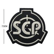 SCP Juodai Balta Taktinė Velcro Moralinė Etiketė Apyrankė