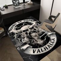 1 vnt. Odino Valhalos kilimas, biuro kilimėlis, lauko kilimėlis, namų dekoras, zoninis kilimas, festivalis 60cm by 90cm gray
