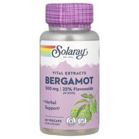 Solaray, Essential Extract, Bergamot, 500 mg, 60 Veggie Capsules (250 mg per veggie capsule)