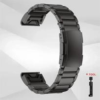 Titanium Alloy Quick Fit Bracelet for Garmin 22mm 26mm Fenix 7X 6X 7 6 Descent MK1 MK2 Epix Gen 2 Strap Wristband Accessories 22mm black
