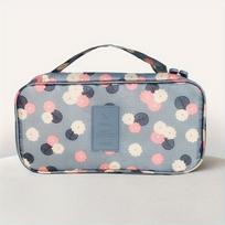 Portable Underwear Storage Bag, Travel Organizer for Socks & Underwear, Compact Travel Accessory gray
