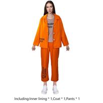 Helovino Suaugusiųjų Unisex Oranžinis Kalinio Cosplay Šventės Kostiumas Kostiumas Mantian Prekės ženklas Lady,S orange