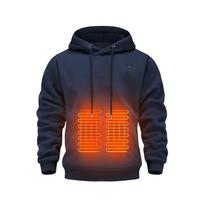 Vyriškas išmanus elektrinis šildomas žiemos džemperis su aksominiu pamušalu - Šiluma lauke 4XL black