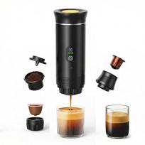 2026 Portable Electric Espresso Machine with Display 3-in-1 Ideal for Car, Camping, RV, Hiking & Office