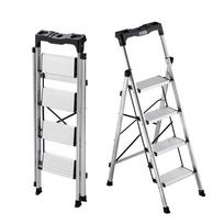 VEVOR 4 laiptelių kopėčios, sulankstomas pakojis su plačiu neslystančiu pedalų ir patogia rankena, 150 kg talpos nešiojamos aliuminio kopėčios 48 x 68 x 127 cm