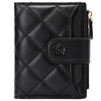 RNIEGA Wallet Ladies Popular Multifunctional Slim Compact Lightweight Bifold Bill Holder Card RFID Magnetic Skimming Prevention Stylish black