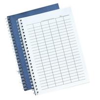 Universal Line Pages Financial Record Book Accounting Ledger Notebook  Managing Inventory Vertical A4 Blue