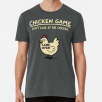 Chicken Game Dont Look At The Chicken Premium Ts Tshirt M3xl Premium Design L beige