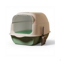 Cat Litter Box, Large Enclosed, Odor Control, Easy to Clean 51x38x39cm Gray 50x35x35cm mėtų žalios spalvos