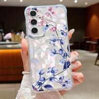 Colorful Leaves Flowers Case For Samsung A18 A57 A37 A27 A17 A56 A36 A26 A16 A55 A54 5G S21 FE S22 S23 S24 S25 Plus S26 Ultra Card Holder Cover Samsung S24 FE white