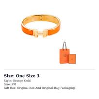 HERMES Clic H apyrankės Unisex Oranžinės Auksinės H700001F8APM One Size 3 auksas