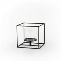 Geometrinis žvakidė Minimalistinis Metalinis Modernus Kandelabras Lentynoms 16.516.542cm 16.5-16.5-16.5cm black
