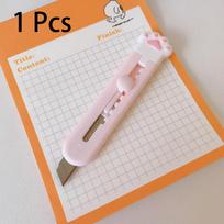 Pocket Artwork Knife Cat Paw Art Portable Express Knife Paper Cutter Craft Wrapping Refillable Blade For School Office Supplies juoda