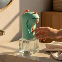 Hands Dinosaur Soap Dispenser | Activated, Automatic Foaming Dispenser, for washroom Pink žalia