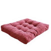 Japanese Tatami Floor Cushion Comfortable Square Tufted Pillow Versatile Cushiony Meditation raudona